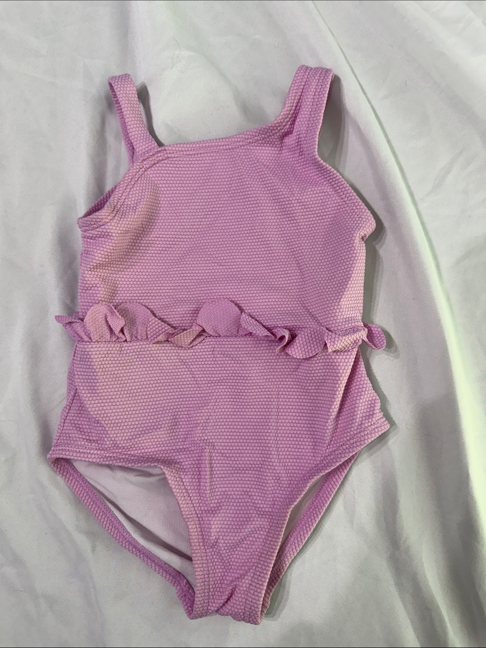 Cat & Jack Lilac Pink Ruffle One-Piece Swimsuit
